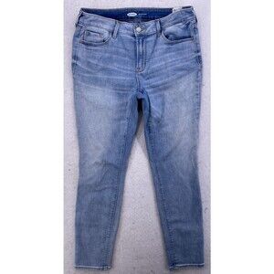 Old Navy Pop Icon Skinny Jeans Womens Size 8 Light Wash Blue Denim Stretch W30